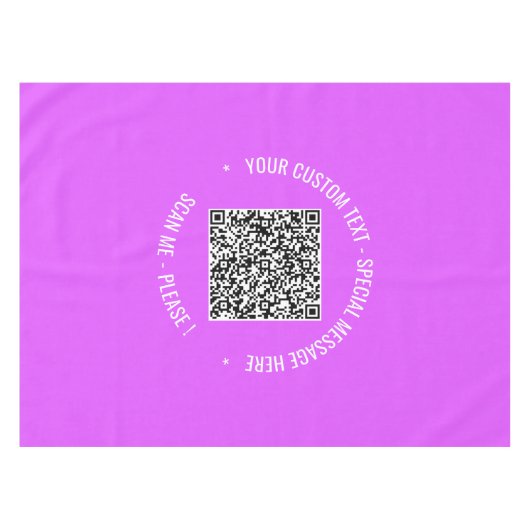 QR Code Scan Info Benutzerdefinierter Text und Far Tischdecke (Vorderseite (Horizontal))
