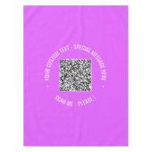 QR Code Scan Info Benutzerdefinierter Text und Far Tischdecke (Vorderseite)