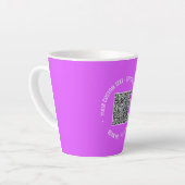 QR-Code-Scan-Info Benutzerdefinierter Text und Tas Milchtasse (Linke Ecke)