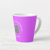 QR-Code-Scan-Info Benutzerdefinierter Text und Tas Milchtasse (Rechte Ecke)