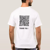 QR Code Scan Info Benutzerdefinierter Text Wiederg T-Shirt (Rückseite)