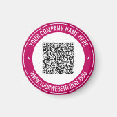 QR Code Scan Info Benutzerdefiniertes Text-Werbema Magnet (Vorne)