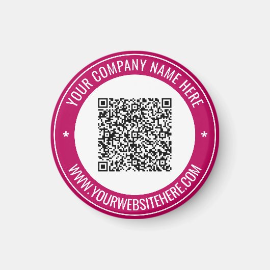 QR Code Scan Info Benutzerdefiniertes Text-Werbema Magnet (Vorne)