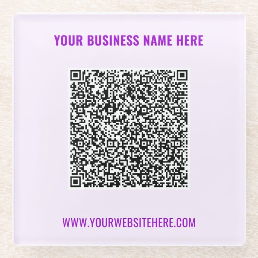 QR Code Scan Info Benutzerdefiniertes Untersetzer- Glasuntersetzer (Vorderseite)