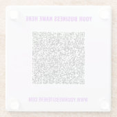 QR Code Scan Info Benutzerdefiniertes Untersetzer- Glasuntersetzer (Rückseite)