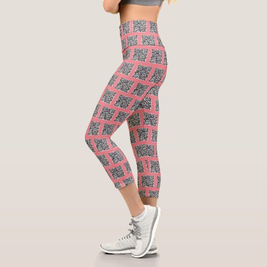 QR Code Scan Info Capri Leggings - Benutzerdefinie (Links)