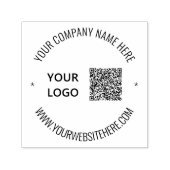 QR-Code-Scan-Info-Logo Benutzerdefinierte Text-Run Permastempel (Design)