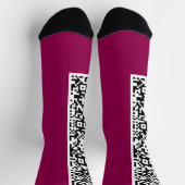 QR Code Scan Info Moderne Socken - Farben auswähle (Oben)