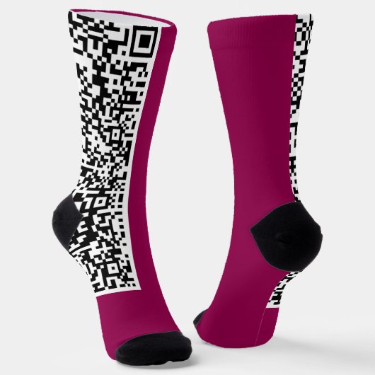 QR Code Scan Info Moderne Socken - Farben auswähle (Gewinkelt)