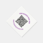 QR Code Scan Info Napkins mit benutzerdefiniertem  Serviette (Ecke)