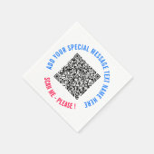 QR Code Scan Info Party Napkins mit benutzerdefini Serviette (Ecke)