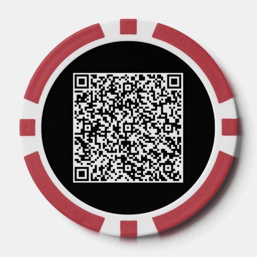QR Code Scan Info Personalisierte Poker Chips (Vorderseite)