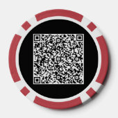 QR Code Scan Info Personalisierte Poker Chips (Rückseite)