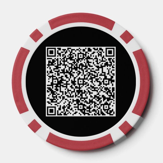 QR Code Scan Info Personalisierte Poker Chips (Rückseite)