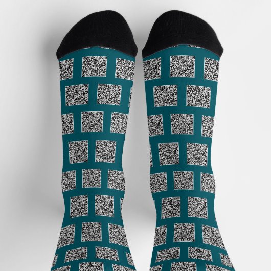 QR Code Scan Info Personalisierte Socken Farbauswa (Oben)