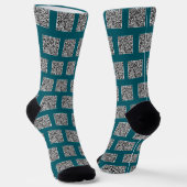 QR Code Scan Info Personalisierte Socken Farbauswa (Gewinkelt)