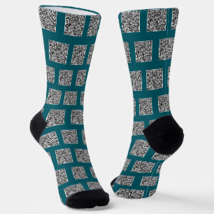 QR Code Scan Info Personalisierte Socken Farbauswa