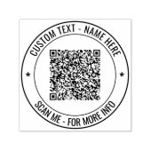 QR-Code Scan Info Text Eigenes Design Rundstempel Permastempel (Design)