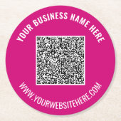 QR-Code Scan Info Text Paper Untersetzer wählen Fa (Vorderseite)