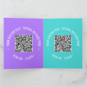 QR Code Scan Info Text und Farben Grußkarte Karte (Innenseite)