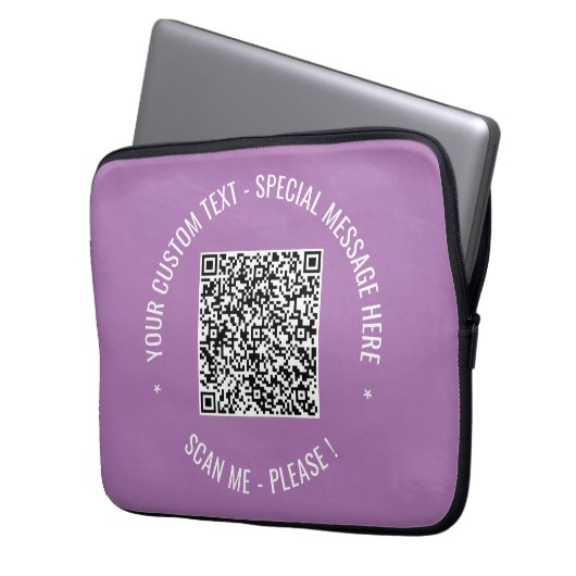 QR Code Scan Info Text und Farben - Laptop-Sieb Laptopschutzhülle (Vorderseite Links)