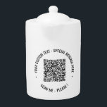 QR Code Scan Info Text und Farben Teapot<br><div class="desc">QR Code Scan Info Benutzerdefinierte Textfarben Personalisierte Werbegeschenke für Unternehmen oder Personal Moderne Geschenke - Fügen Sie Ihren QR Code - Bild oder Logo - Foto / Text - Name oder andere Informationen / Nachricht - Umgestalten und Entfernen / Hinzufügen von Elementen - Bild / Text mit Anpassungstool. Wählen Sie...</div>
