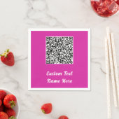 QR Code Scan Info Textname Hochzeitsfeier Napkins Serviette (Beispiel)