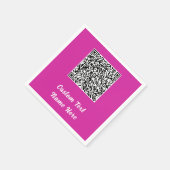 QR Code Scan Info Textname Hochzeitsfeier Napkins Serviette (Ecke)