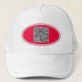 QR Code Scan Info Trucker Hat benutzerdefinierte F Truckerkappe (Vorderseite)
