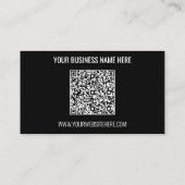 QR Code Scan Info und benutzerdefinierte Text-Busi Visitenkarte (Rückseite)