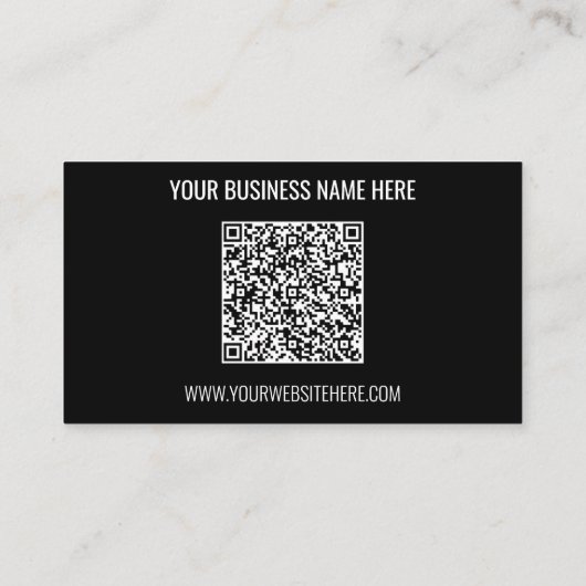 QR Code Scan Info und benutzerdefinierte Text-Busi Visitenkarte (Rückseite)