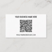 QR Code Scan Info und benutzerdefinierte Text-Busi Visitenkarte (Vorderseite)