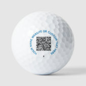 QR Code Scan Info und benutzerdefinierte Text-Golf Golfball (Vorderseite)