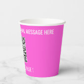 QR Code Scan Info und Text Paper Cups wählen Farbe Pappbecher (Rückseite)
