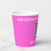 QR Code Scan Info und Text Paper Cups wählen Farbe Pappbecher (Vorderseite)