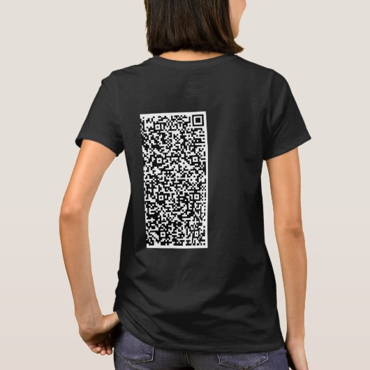 QR-Code-Scan-Informationen Personalisiert Ihren T T-Shirt (Rückseite)