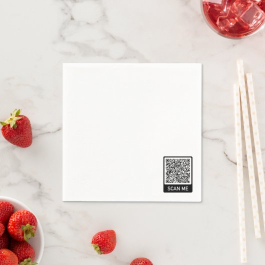 QR-Code-Scan-Informationen Personalisierte Werbe-N Serviette (Beispiel)