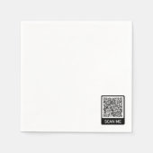 QR-Code-Scan-Informationen Personalisierte Werbe-N Serviette (Vorderseite)