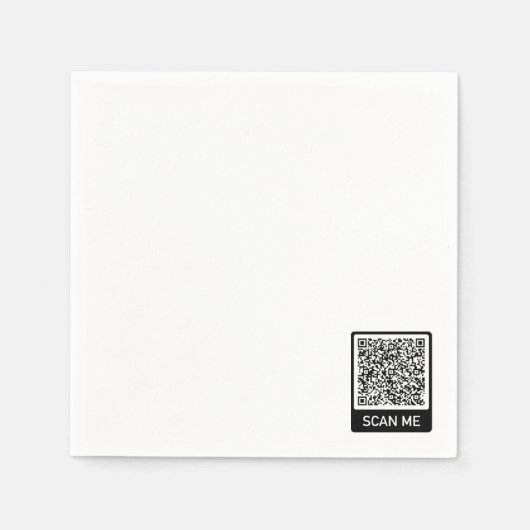 QR-Code-Scan-Informationen Personalisierte Werbe-N Serviette (Vorderseite)