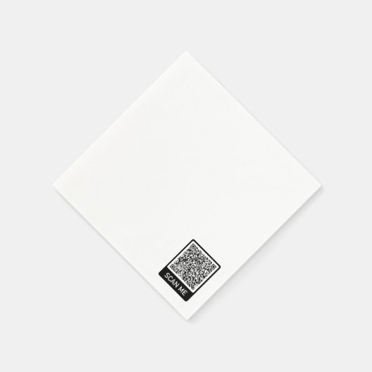 QR-Code-Scan-Informationen Personalisierte Werbe-N Serviette (Ecke)