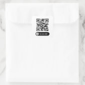 QR Code Scan Me Aufkleber (Tasche)