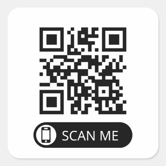 QR Code Scan Me Aufkleber (Vorderseite)