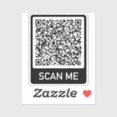 QR Code Scan Me Beruflicher Personalisierter Aufkl Aufkleber (Blatt)