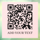 QR-Code | Scan Me Blush Pink Feminines Design Fensteraufkleber (Blatt 3)