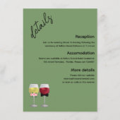 QR Code Scan Me Boho Couple Wine Wedding Begleitkarte (Vorderseite)