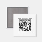 QR Code Scan Me Business Logos door sign Magnet (Vorderseite/Rückseite)