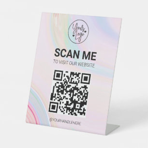 QR Code Scan Me Business Menü Website Services Ped Sockelschild