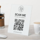 QR Code Scan Me Business Menü Website Services Ped Sockelschild (In SItu)