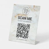 QR Code Scan Me Business Menü Website Services Sockelschild (Vorderseite)
