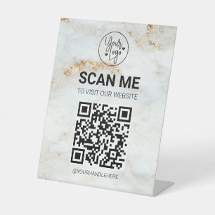 QR Code Scan Me Business Menü Website Services Sockelschild
